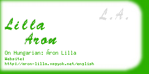 lilla aron business card