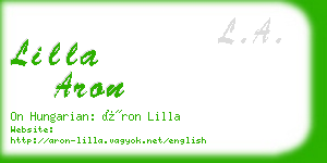lilla aron business card